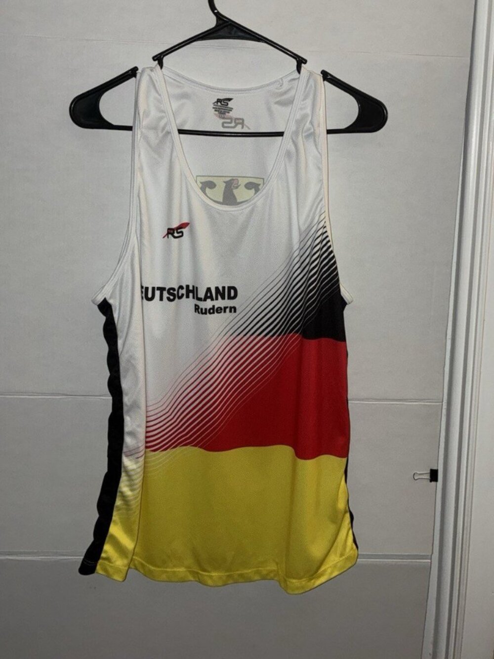 RS Deutschland Rudern Sleeveless Jersey Top Men's L Regular Polyester Multicolor